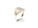 9ct Yellow Gold Patterned Signet Ring