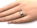 9ct 2 Colour CZ Footprints Ring