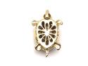 14ct CZ Enamaled Turtle Pendant