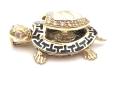 14ct CZ Enamaled Turtle Pendant