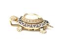 14ct CZ Enamaled Turtle Pendant