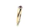 9ct Yellow Gold Ruby & Diamond Halo Ring