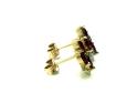 9ct Yellow Gold Ruby & Diamond Stud Earrings