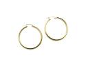 9ct Yellow Gold Plain Hoop Earrings