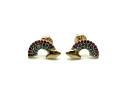 9ct Yellow Gold CZ Rainbow Stud Earrings