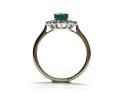 9ct Yellow Gold Emerald & Diamond Cluster Ring