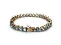 9ct Yellow Gold Blue Topaz Bracelet