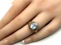 9ct Blue Topaz Fancy Solitaire Ring