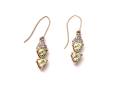 9ct Green Garnet & Diamond Earrings