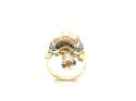 14ct CZ Enamaled Turtle Ring