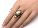 14ct CZ Enamaled Turtle Ring