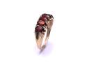 9ct Yellow Gold Garnet 7 Stone Ring