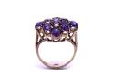 9ct Amethyst & Pearl Cluster Ring