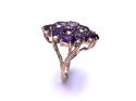 9ct Amethyst & Pearl Cluster Ring