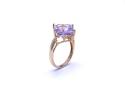 9ct Yellow Gold Amethyst Solitaire Ring