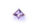 9ct Yellow Gold Amethyst Solitaire Ring