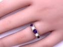 9ct Amethyst & Opal 5 Stone Ring