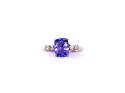 9ct Tanzanite & Diamond Ring