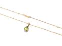 9ct Yellow Gold Peridot & Diamond Pendant & Chain