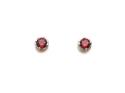 9ct Yellow Gold Garnet & Diamond Cluster Earrings