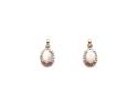 9ct Opal & Diamond Stud Earrings 0.10ct