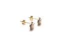 9ct Opal & Diamond Stud Earrings 0.10ct