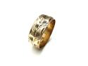 9ct Yellow Gold Patterned Wedding Ring