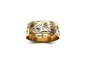 9ct Yellow Gold Patterned Wedding Ring