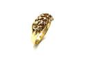 9ct Yellow Gold Two Row Keeper Ring