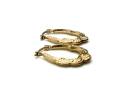 9ct Yellow Gold Patterned Hoop Earrings