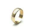 9ct Yellow Gold Patterned Wedding Ring