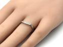 9ct White Gold Diamond Wishbone Ring 0.15ct