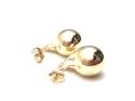 9ct Yellow Gold Puffed Tear Drop Stud Earrings