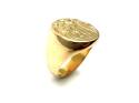 18ct Yellow Gold Crest Signet Ring