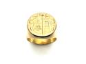 18ct Yellow Gold Crest Signet Ring