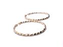 9ct Yellow Gold Twist Hoop Earrings 70mm