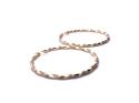 9ct Yellow Gold Twist Hoop Earrings 70mm