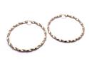 9ct Yellow Gold Twist Hoop Earrings 70mm