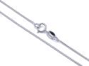 9ct White Gold Fine Curb Chain 18 inch