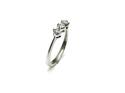 9ct White Gold Diamond 3 Stone Ring