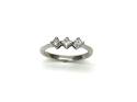 9ct White Gold Diamond 3 Stone Ring