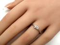 9ct White Gold Diamond 2 Stone Ring