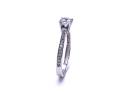 9ct White Gold CZ Solitaire Ring