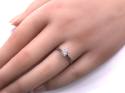 9ct White Gold CZ Solitaire Ring