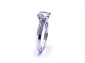 9ct White Gold CZ Solitaire Ring