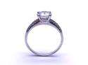 9ct White Gold CZ Solitaire Ring