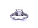 9ct White Gold CZ Solitaire Ring