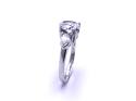 9ct White Gold CZ 3 Stone Ring