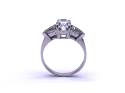 9ct White Gold CZ 3 Stone Ring