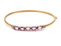 9ct Amethyst & Diamond Bangle